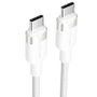 Vention Cable USB 2.0 Tipo-C a Tipo-C 60W 1m Blanco TRDWF